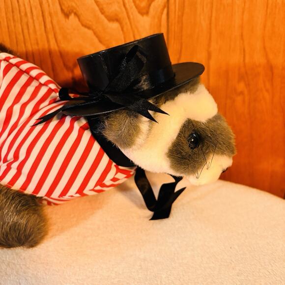 Pokey Colonial Navy Mascot Ferretworld Plush 1980s Ferret Toy Vintage Hat Outfit - Picture 5 of 8